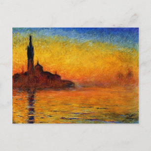 Monet - Twilight Venice Postcard