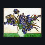 Monet - Vase with Irises Postcard<br><div class="desc">Claude Monet painting,  Vase with Irises,  postcard.</div>