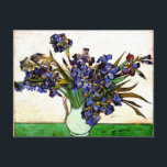 Monet - Vase with Irises Postcard<br><div class="desc">Claude Monet painting,  Vase with Irises,  postcard.</div>