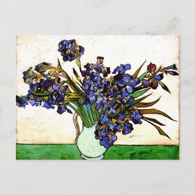 Monet - Vase with Irises Postcard (Front)