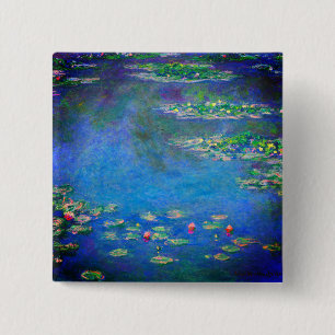 Monet Water Lilies 1906 15 Cm Square Badge