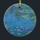 Monet Water Lilies 1906 Ceramic Ornament<br><div class="desc">Ornament featuring Claude Monet’s oil painting Water Lilies (1906). A serene still life of the interplay between light and reflection upon beautiful water lilies in a pond. A great gift for fans of impressionism and French art.</div>