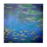 Monet Water Lilies 1906 Ceramic Tile<br><div class="desc">Tile featuring Claude Monet’s oil painting Water Lilies (1906). A serene still life of the interplay between light and reflection upon beautiful water lilies in a pond. A great gift for fans of impressionism and French art.</div>