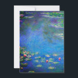 Monet Water Lilies 1906 Invitation<br><div class="desc">Card featuring Claude Monet’s oil painting Water Lilies (1906). A serene still life of the interplay between light and reflection upon beautiful water lilies in a pond. A great gift for fans of impressionism and French art.</div>