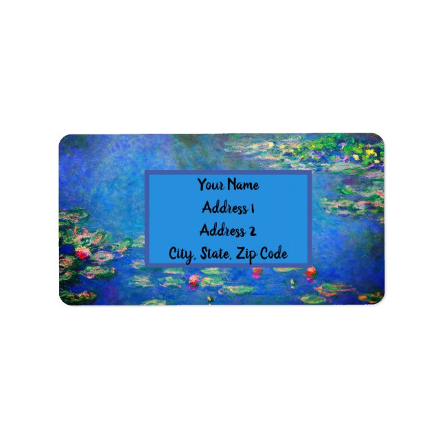 Monet Water Lilies 1906 Label (Front)