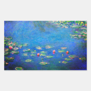 Monet Water Lilies 1906 Rectangular Sticker