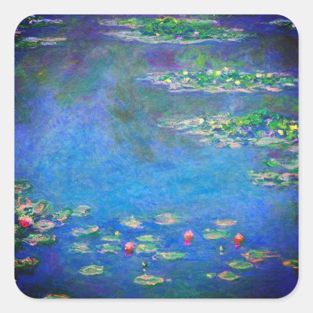 Monet Water Lilies 1906 Square Sticker (Front)