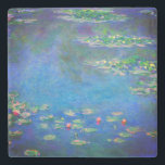 Monet Water Lilies 1906 Stone Coaster<br><div class="desc">Stone Coaster featuring Claude Monet’s oil painting Water Lilies (1906). A serene still life of the interplay between light and reflection upon beautiful water lilies in a pond. A great gift for fans of impressionism and French art.</div>