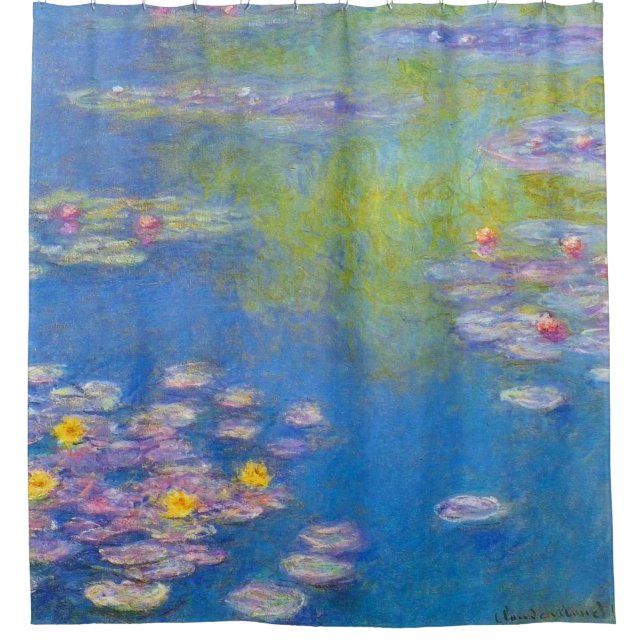 Monet Water Lilies 1908 Fine Art Shower Curtain (Front)