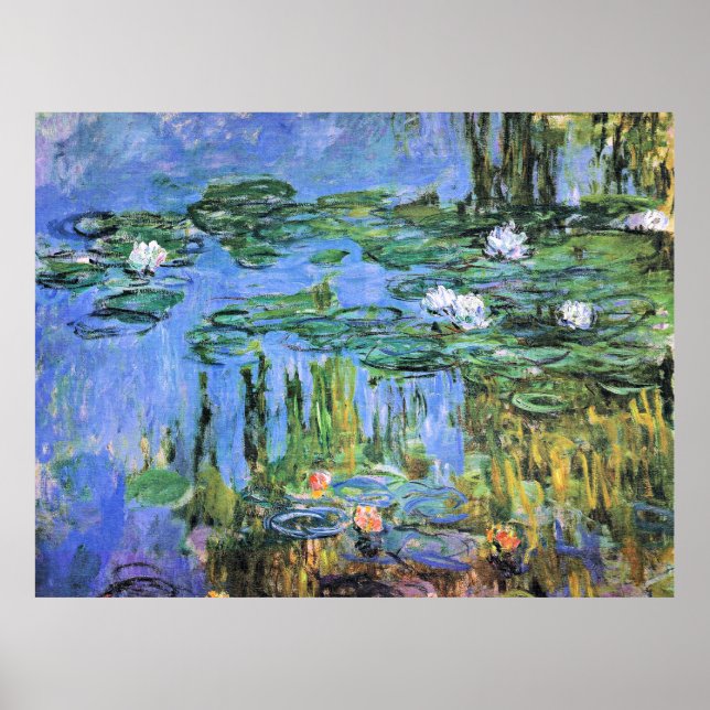 Monet - Water Lilies, 1914-1915, fine art painting Poster (Front)