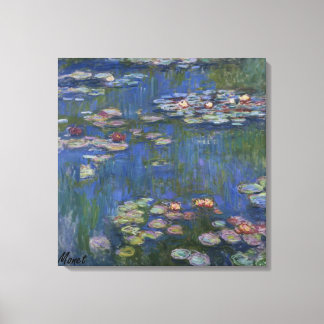 MONET WATER LILIES 1916 blue Stretched Canvas Art