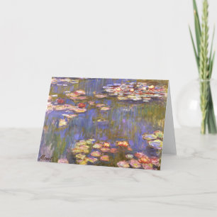 MONET Water Lilies 1916 brite hues Greeting Card