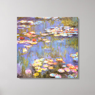 MONET WATER LILIES 1916 brite Stretched Canvas Art