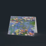 Monet Water Lilies 1916 Greeting Card<br><div class="desc">Monet Water Lilies 1916 greeting card. Oil painting on canvas from 1916. French impressionist Claude Monet remains renowned and beloved for the water lily paintings that he created at his garden pond at Giverny. This specific water lily painting is from 1916 and reveals Monet’s move towards increasing abstraction and more...</div>