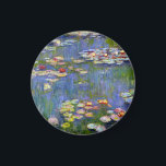 Monet Water Lilies 1916 Magnet<br><div class="desc">Monet Water Lilies 1916 magnet. Oil painting on canvas from 1916. French impressionist Claude Monet remains renowned and beloved for the water lily paintings that he created at his garden pond at Giverny. This specific water lily painting is from 1916 and reveals Monet’s move towards increasing abstraction and more varied...</div>