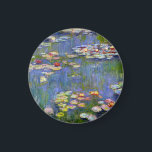 Monet Water Lilies 1916 Magnet<br><div class="desc">Monet Water Lilies 1916 magnet. Oil painting on canvas from 1916. French impressionist Claude Monet remains renowned and beloved for the water lily paintings that he created at his garden pond at Giverny. This specific water lily painting is from 1916 and reveals Monet’s move towards increasing abstraction and more varied...</div>