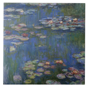 MONET Water Lilies 1916 tile trivet
