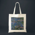 MONET Water Lilies 1916 Tote  Bag<br><div class="desc">French Impressionist painter, Claude Monet painted this Water Lilies --- 1916, originally as an oil on canvas painting from the inspirations of his own backyard in early 20th Century France. Being 76 years of age when he painted this water lily pond creation, Monet's cataracts were progressing and changing his perception...</div>