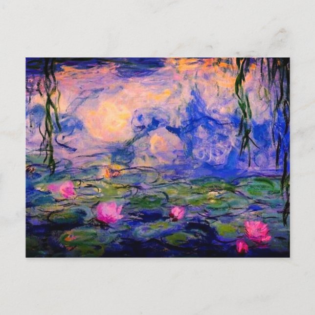 Monet water lilies 1919 art  postcard (Front)