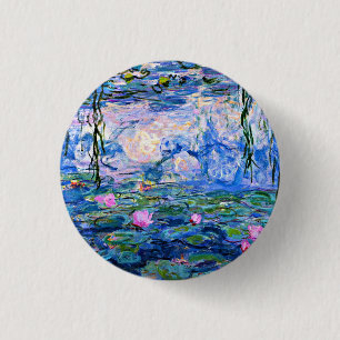 Monet: Water Lilies 1919, famous painting, 3 Cm Round Badge