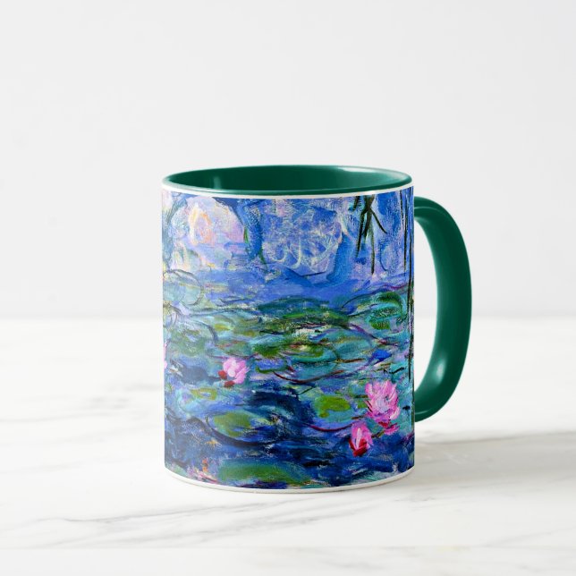 Monet: Water Lilies 1919, famous painting Mug (Front Right)