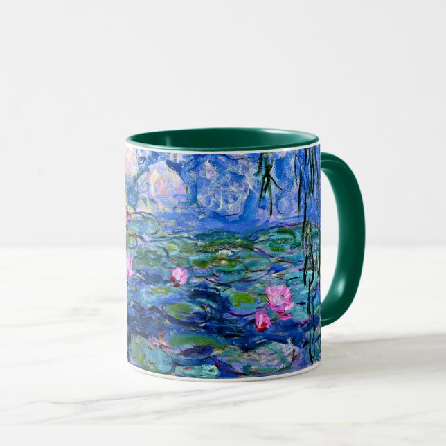 Monet: Water Lilies 1919, famous painting Mug (Front Right)