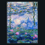 Monet - Water Lilies, 1919, pink, Notebook<br><div class="desc">Claude Monet's 1919 painting,  Water LIlies (pink).</div>