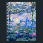 Monet - Water Lilies, 1919, pink, Notebook<br><div class="desc">Claude Monet's 1919 painting,  Water LIlies (pink).</div>