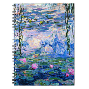 Monet - Water Lilies, 1919, pink, Notebook