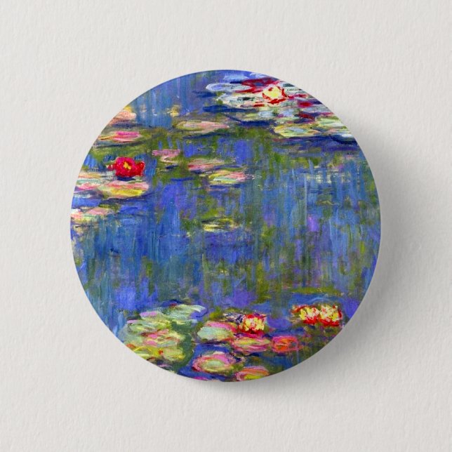 Monet Water Lilies  6 Cm Round Badge (Front)