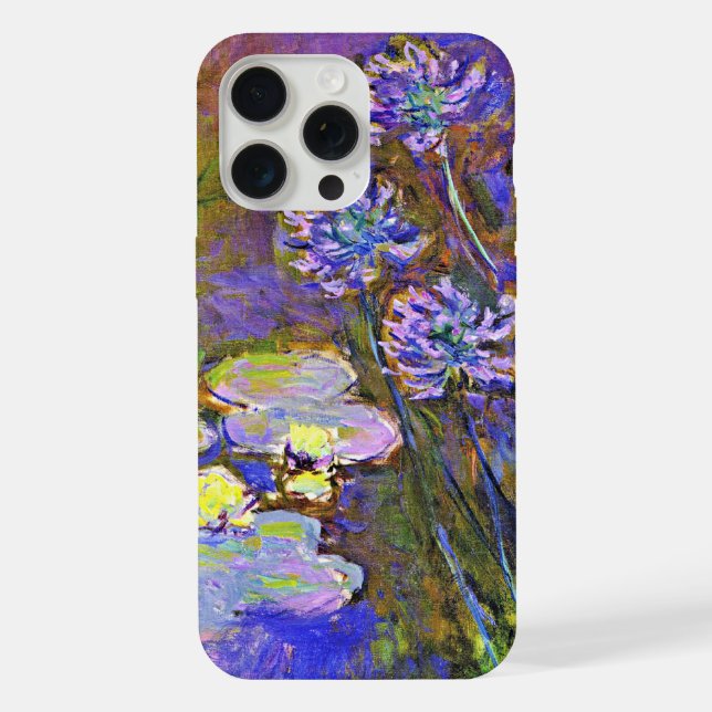 Monet - Water Lilies and Agapanthus iPhone Case (Back)