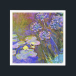 Monet - Water Lilies and Agapanthus Napkin<br><div class="desc">Claude Monet's floral painting,  Water Lilies and Agapanthus.</div>