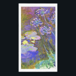 Monet - Water Lilies and Agapanthus Napkin<br><div class="desc">Claude Monet's floral painting,  Water Lilies and Agapanthus.</div>