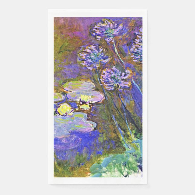 Monet - Water Lilies and Agapanthus Napkin (Front)