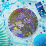 Monet - Water Lilies and Agapanthus Paper Plate<br><div class="desc">Claude Monet's floral painting,  Water Lilies and Agapanthus.</div>