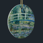 Monet - Water Lilies and Japanese Bridge  Ceramic Ornament<br><div class="desc">Water Lilies and Japanese Bridge,  famous painting by Claude Monet,  1899</div>