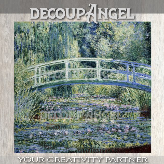 Monet- Water Lilies and Japanese Bridge Decoupage Tissue Paper (Creator Uploaded)
