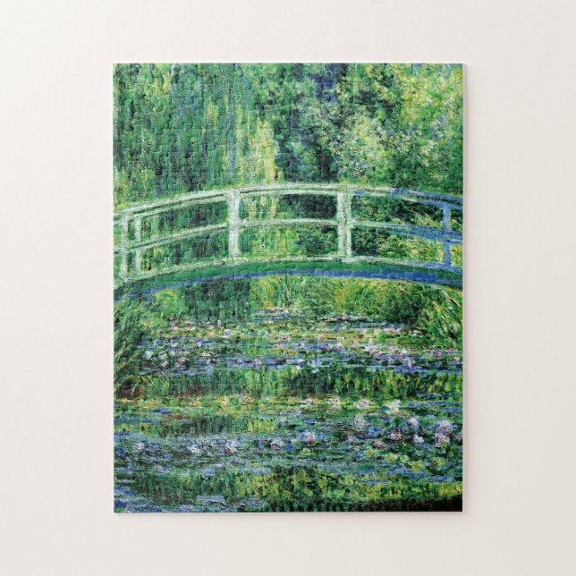 Monet Water Lilies and Japanese Bridge Fine Art Jigsaw Puzzle (Vertical)