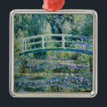 Monet - Water Lilies and Japanese Bridge  Metal Ornament<br><div class="desc">Water Lilies and Japanese Bridge,  famous painting by Claude Monet,  1899.</div>