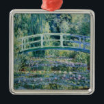 Monet - Water Lilies and Japanese Bridge  Metal Ornament<br><div class="desc">Water Lilies and Japanese Bridge,  famous painting by Claude Monet,  1899</div>