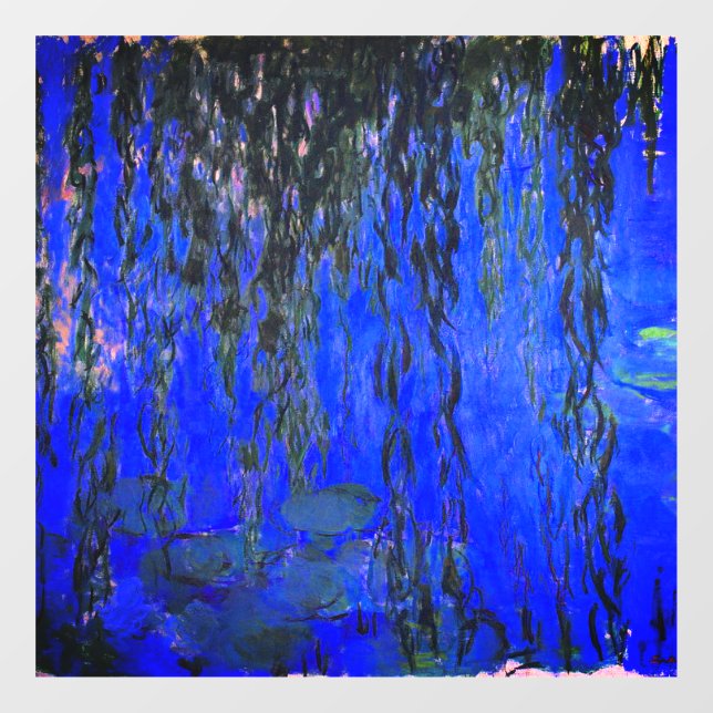 Monet Water Lilies and Weeping Willow Branches (Sheet)