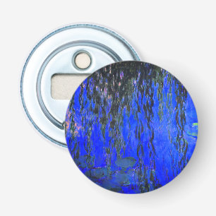 Monet Water Lilies and Weeping Willow Branches Bottle Opener
