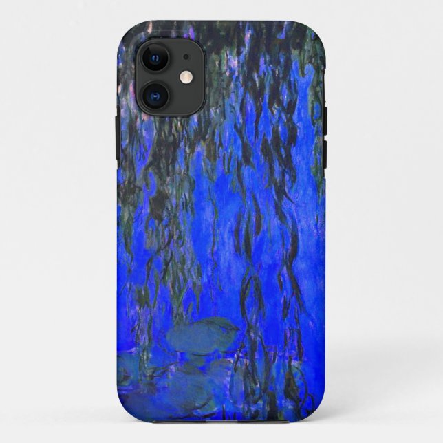 Monet Water Lilies and Weeping Willow Branches Case-Mate iPhone Case (Back)