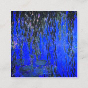 Monet Water Lilies and Weeping Willow Branches Enclosure Card