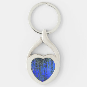 Monet Water Lilies and Weeping Willow Branches Key Ring