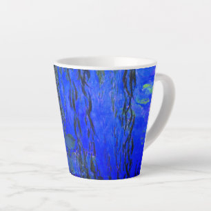 Monet Water Lilies and Weeping Willow Branches Latte Mug