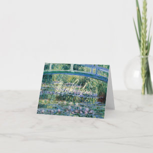 Monet Water Lilies Art Garden Bridal Shower Thank You Card