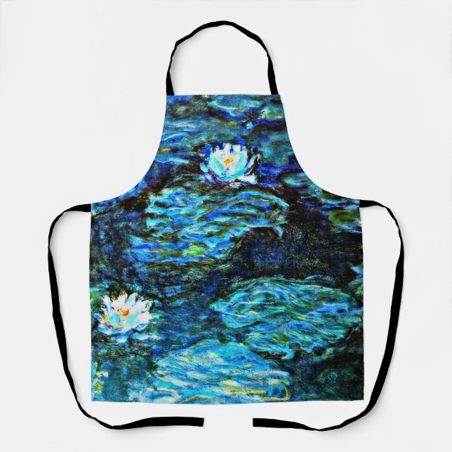 Monet - Water Lilies, Blue, Apron (Front)