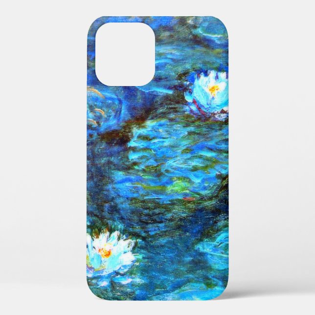 Monet - Water Lilies (blue), famous painting,  Case-Mate iPhone Case (Back)
