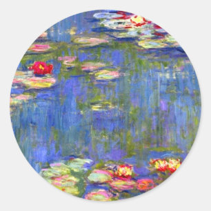 Monet Water Lilies  Classic Round Sticker
